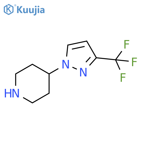 4-[3-(trifluoromethyl)-1H-pyrazol-1-yl]piperidine structure