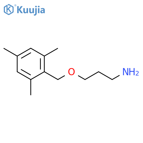 3-(2,4,6-trimethylphenyl)methoxypropan-1-amine structure