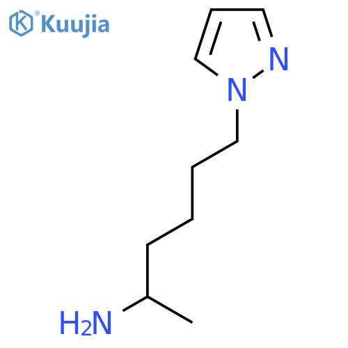 6-(1H-pyrazol-1-yl)hexan-2-amine structure