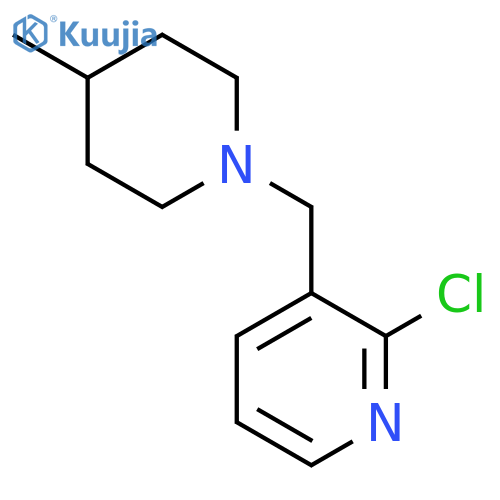 2-chloro-3-(4-methylpiperidin-1-yl)methylpyridine structure