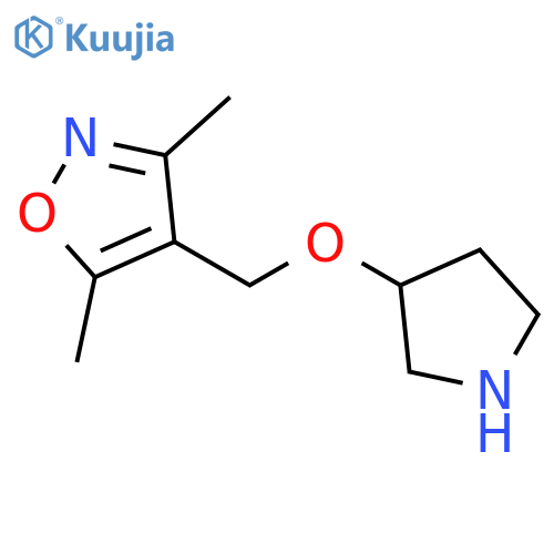 3,5-dimethyl-4-(pyrrolidin-3-yloxy)methyl-1,2-oxazole structure
