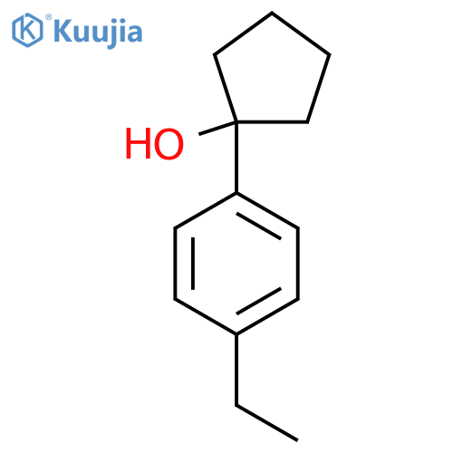 1-(4-ethylphenyl)cyclopentan-1-ol structure