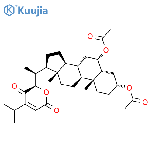 Δ24(28)-(22R)-3α,6α-diacetoxy-24-carboxyethylene-23-oxo-5β-cholesten-22(29)-lactone structure