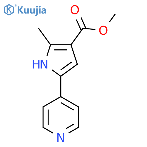 Methyl 2-methyl-5-(pyridin-4-yl)-1H-pyrrole-3-carboxylate structure