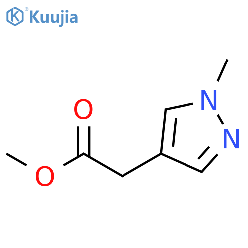 Methyl 2-(1-methyl-1H-pyrazol-4-yl)acetate structure