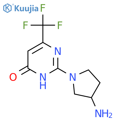 2-(3-Amino-pyrrolidin-1-yl)-6-trifluoromethyl-3H-pyrimidin-4-one structure