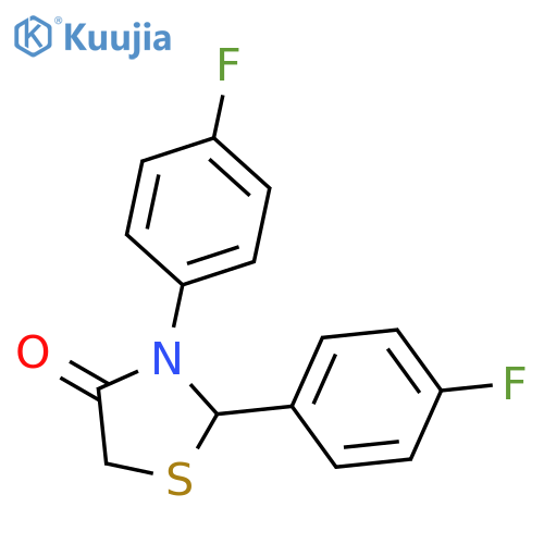 4-Thiazolidinone, 2,3-bis(4-fluorophenyl)- structure