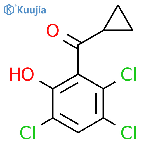3,4,6-Trichloro-2-cyclopropanecarbonylphenol structure