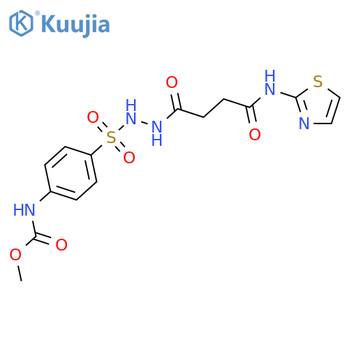 Butanoic acid,4-oxo-4-(2-thiazolylamino)-,2-[[4-[(methoxycarbonyl)amino]phenyl]sulfonyl]hydrazide structure
