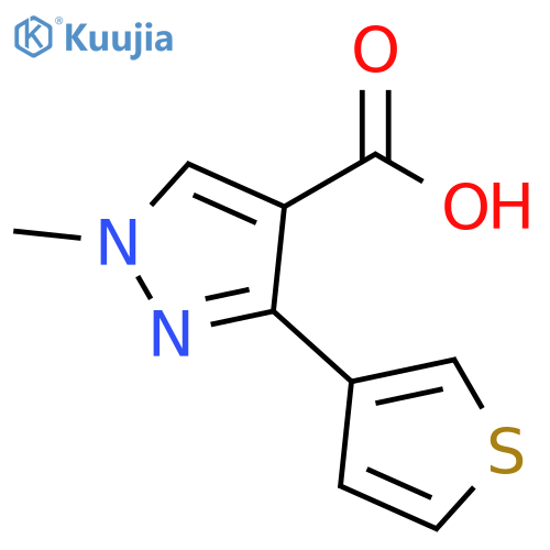 1-methyl-3-(thiophen-3-yl)-1H-pyrazole-4-carboxylic acid structure