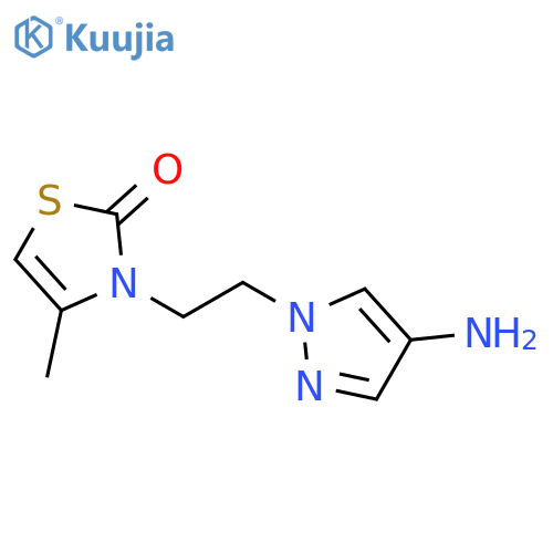 3-2-(4-amino-1H-pyrazol-1-yl)ethyl-4-methyl-2,3-dihydro-1,3-thiazol-2-one structure