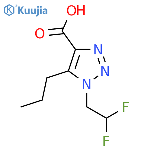 1-(2,2-difluoroethyl)-5-propyl-1H-1,2,3-triazole-4-carboxylic acid structure