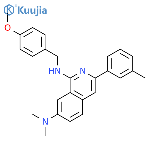 N1-(4-methoxybenzyl)-n7,n7-dimethyl-3-m-tolylisoquinoline-1,7-diamine structure
