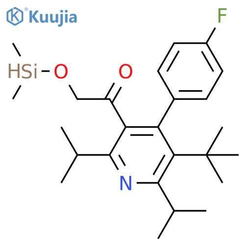 5-tert-Butyldimethylsilyloxymethyl-2,6-diisopropyl-4-(4-fluorophenyl)-pyridine-3-carboxaldehyde structure