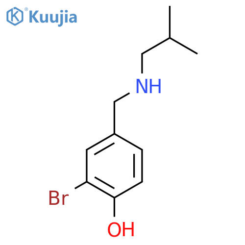 2-bromo-4-{(2-methylpropyl)aminomethyl}phenol structure