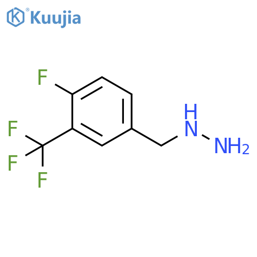 {4-fluoro-3-(trifluoromethyl)phenylmethyl}hydrazine structure