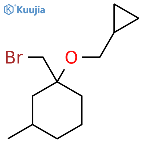 1-(bromomethyl)-1-(cyclopropylmethoxy)-3-methylcyclohexane structure