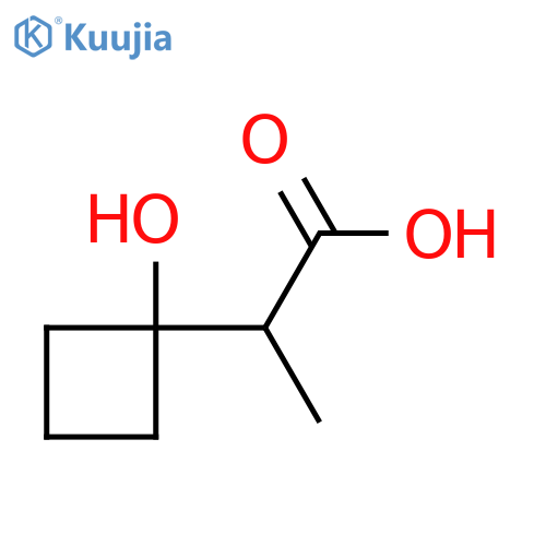 2-(1-Hydroxycyclobutyl)propanoic acid structure