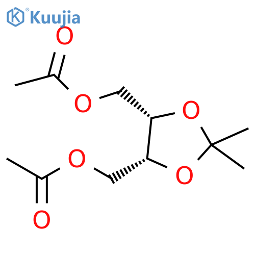 1,3-Dioxolane-4,5-dimethanol, 2,2-dimethyl-, diacetate, cis- structure