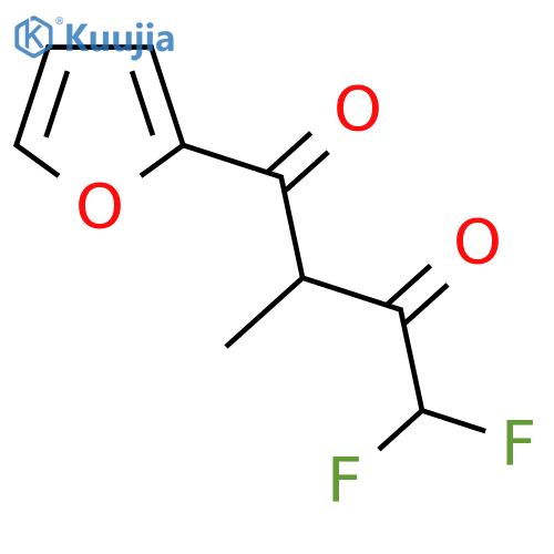 4,4-Difluoro-1-(furan-2-yl)-2-methylbutane-1,3-dione structure