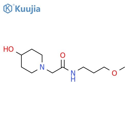 2-(4-hydroxypiperidin-1-yl)-N-(3-methoxypropyl)acetamide structure