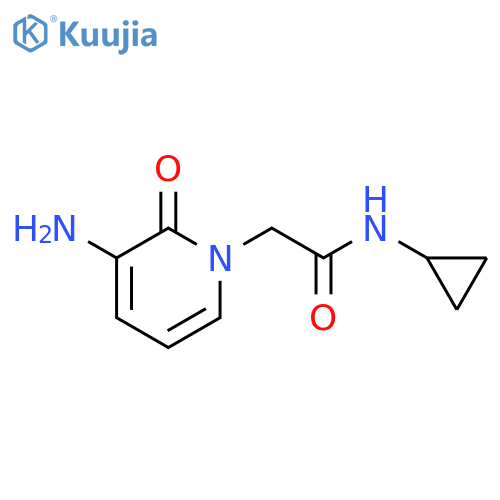 2-(3-amino-2-oxo-1,2-dihydropyridin-1-yl)-N-cyclopropylacetamide structure