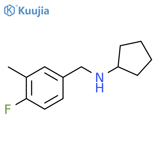 N-(4-fluoro-3-methylphenyl)methylcyclopentanamine structure