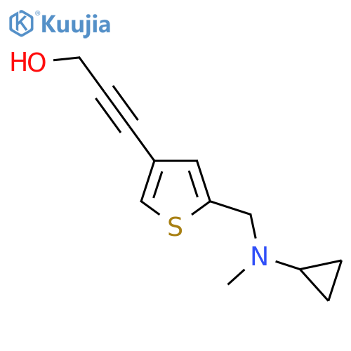 3-(5-{cyclopropyl(methyl)aminomethyl}thiophen-3-yl)prop-2-yn-1-ol structure
