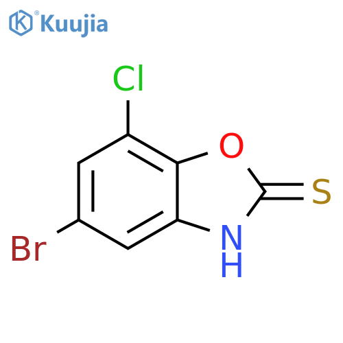 2(3H)-Benzoxazolethione, 5-bromo-7-chloro- structure