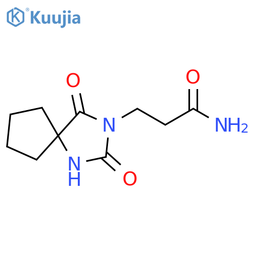 3-{2,4-dioxo-1,3-diazaspiro4.4nonan-3-yl}propanamide structure