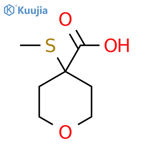 4-(Methylsulfanyl)oxane-4-carboxylic acid structure