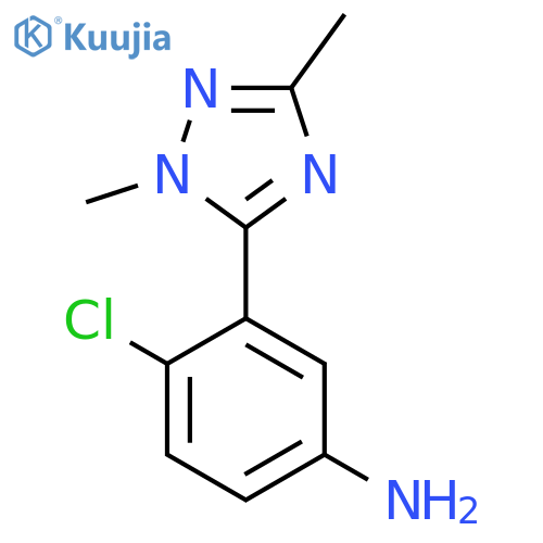 4-chloro-3-(dimethyl-1H-1,2,4-triazol-5-yl)aniline structure
