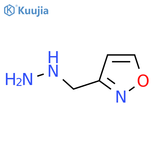 3-(hydrazinylmethyl)-1,2-oxazole structure