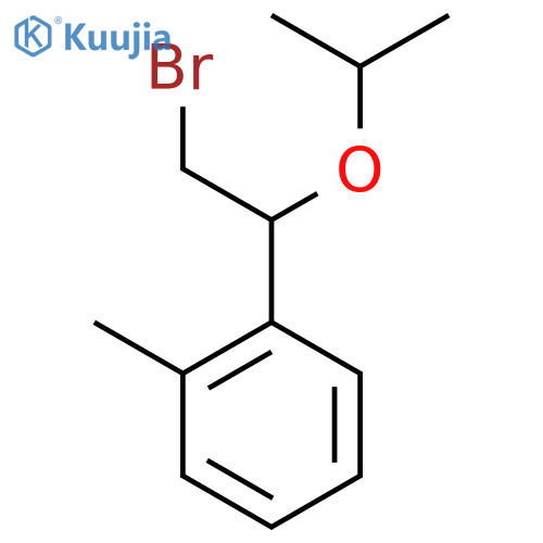 1-2-bromo-1-(propan-2-yloxy)ethyl-2-methylbenzene structure