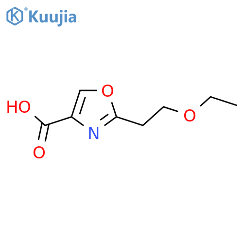 2-(2-Ethoxyethyl)-1,3-oxazole-4-carboxylic acid structure