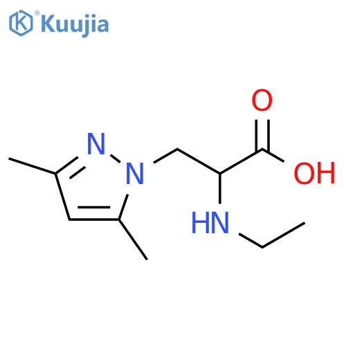 3-(3,5-dimethyl-1H-pyrazol-1-yl)-2-(ethylamino)propanoic acid structure