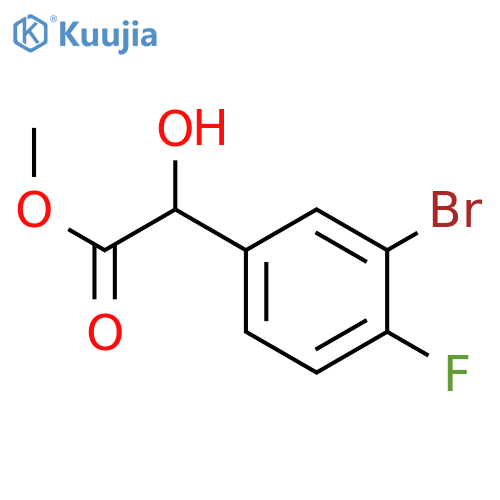 methyl 2-(3-bromo-4-fluorophenyl)-2-hydroxyacetate structure