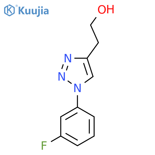 2-1-(3-fluorophenyl)-1H-1,2,3-triazol-4-ylethan-1-ol structure