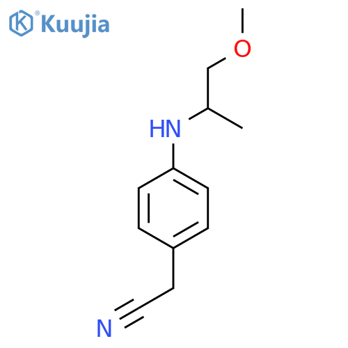 2-{4-(1-methoxypropan-2-yl)aminophenyl}acetonitrile structure
