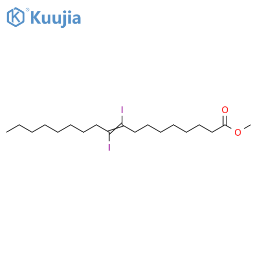 9-Octadecenoic acid, 9,10-diiodo-, methyl ester structure