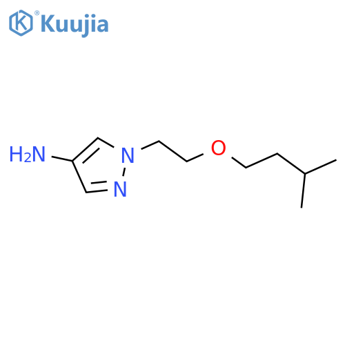 1-[2-(3-methylbutoxy)ethyl]-1H-pyrazol-4-amine structure