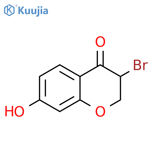 4H-1-Benzopyran-4-one, 3-bromo-2,3-dihydro-7-hydroxy- structure