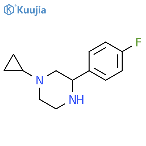 1-cyclopropyl-3-(4-fluorophenyl)piperazine structure