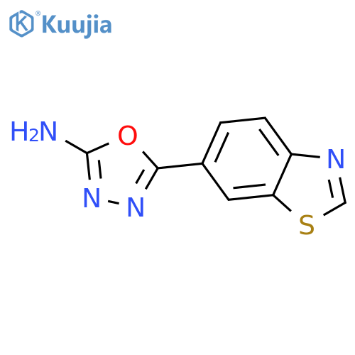 5-(1,3-benzothiazol-6-yl)-1,3,4-oxadiazol-2-amine structure