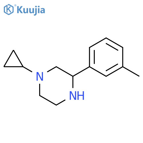 1-cyclopropyl-3-(3-methylphenyl)piperazine structure
