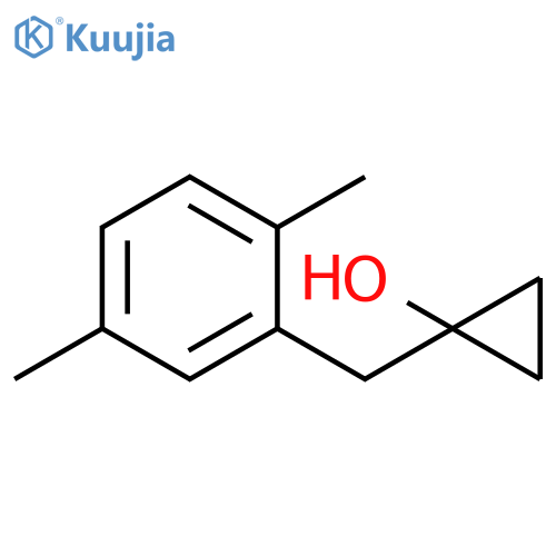 1-(2,5-dimethylphenyl)methylcyclopropan-1-ol structure