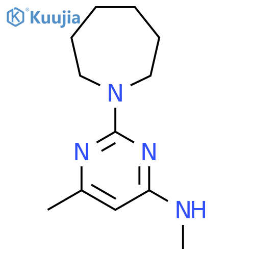 2-(Azepan-1-yl)-N,6-dimethylpyrimidin-4-amine structure