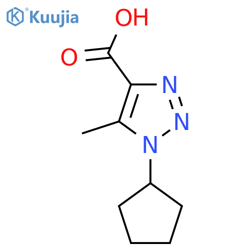 1-Cyclopentyl-5-methyl-1h-1,2,3-triazole-4-carboxylic acid structure