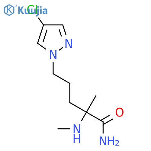 5-(4-Chloro-1h-pyrazol-1-yl)-2-methyl-2-(methylamino)pentanamide structure