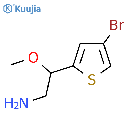 2-(4-bromothiophen-2-yl)-2-methoxyethan-1-amine structure